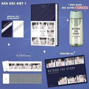 10-year record of bts - beyond the story - bìa cứng - bản đặc biệt độc quyền - tặng kèm 1 pet bookmark + 8 photo cards + 1 poster a3 + 1 bình nước bts 600 ml