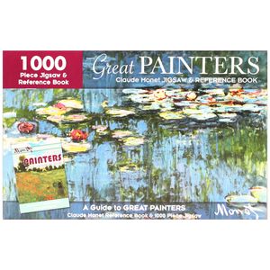 1000 piece jigsaw & reference book: great painters claude monet