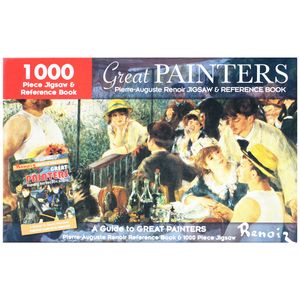 1000 piece jigsaw & reference book: great painters pierre-auguste renoir