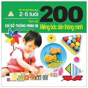 200 miếng bóc dán thông minh - phát triển chỉ số thông minh iq (2-6 tuổi)