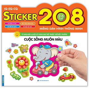 208 miếng dán hình thông minh - iq-eq-cq - cuộc sống muôn màu