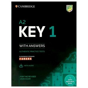 a2 key 1 for the revised 2020 exam student's book with answers with audio with resource bank: authentic practice tests (ket practice tests)