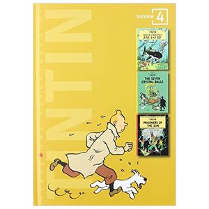 adventures of tintin 4 complete adventures in 1 volume: with the seven crystal balls and prisoners of the sun: red rackham's treasure