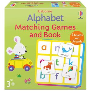 alphabet matching games and book