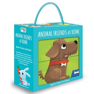 animal friends at home (jigsaw cubes & book)