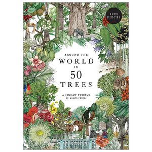 around the world in 50 trees puzzle: 1000 pieces