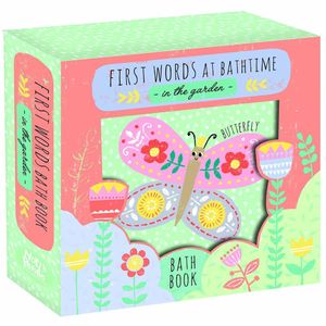 bath book in a box - first words at bathtime in the garden