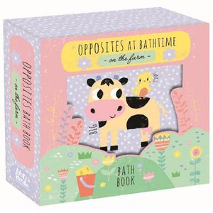 bath book in a box - opposites  at bathtime on the farm