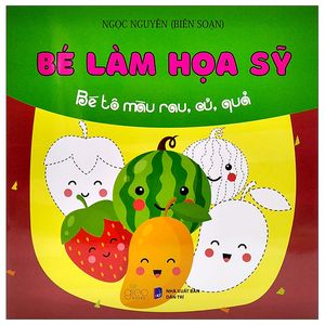 bé làm họa sỹ - bé tô màu rau củ quả