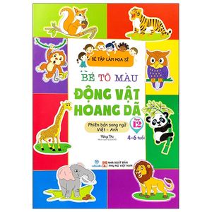 bé tập làm họa sĩ - bé tô màu - động vật hoang dã (việt - anh)