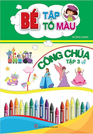 bé tập tô màu công chúa - tập 3