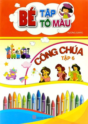 bé tập tô màu công chúa - tập 6