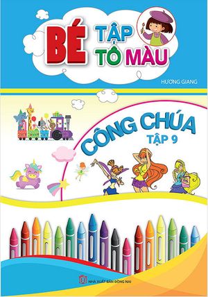 bé tập tô màu công chúa - tập 9