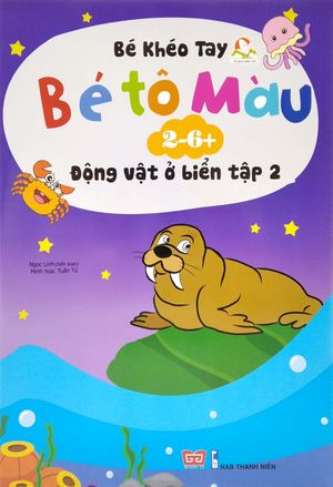 bé tô màu (2-6+) - động vật ở biển - tập 2 (tái bản 2017)