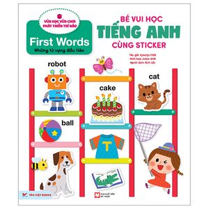 bé vui học tiếng anh cùng sticker - first words - những từ vựng đầu tiên