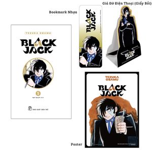 black jack - tập 5 - bản đặc biệt - bìa cứng - tặng kèm bookmark nhựa + giá đỡ điện thoại (giấy bồi) + poster