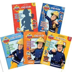 bộ sách fireman sam - bé tập tô màu - người lính cứu hỏa dũng cảm (bộ 5 cuốn)