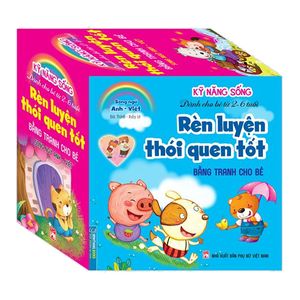 bộ sách rèn luyện thói quen tốt - bằng tranh cho bé 2-6 tuổi (song ngữ anh - việt) (bộ 8 cuốn)