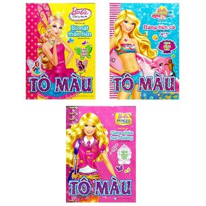 bộ sách tô màu theo truyện kể barbie (bộ 3 cuốn)