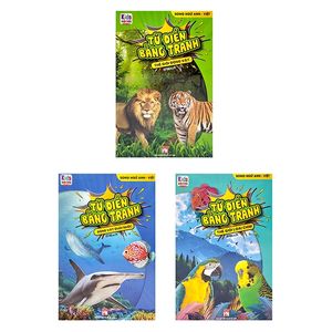 bộ sách từ điển bằng tranh: động vật dưới nước - thế giới động vật - thế giới loài chim (bộ 3 cuốn)