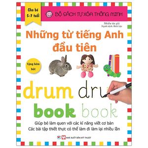 bộ sách tự xóa thông minh - những từ tiếng anh đầu tiên (5 -7 tuổi)