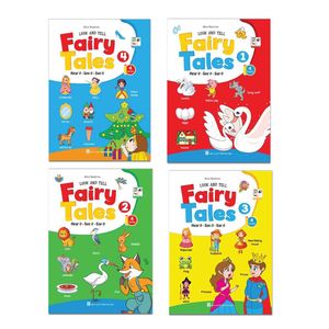 bộ truyện tranh tư duy hình ảnh tiếng anh - look and tell fairy tales 1-2-3-4 (hear it - see it - say it) (bộ 4 cuốn)