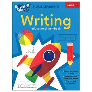 bright sparks writing educational workbook ages 4-5