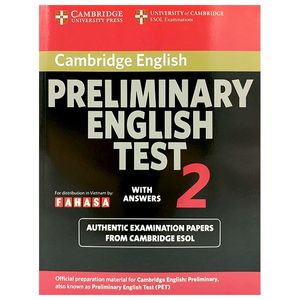 cambridge preliminary english test 2 student's book with answers fahasa reprint edition