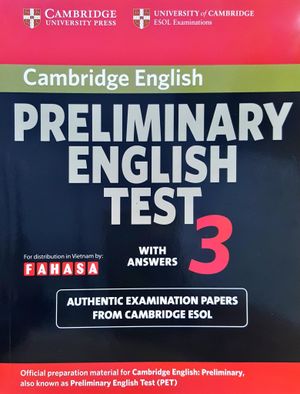 cambridge preliminary english test 3 student's book with answers fahasa reprint edition