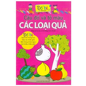 câu đố và tô màu các loại quả (4 - 6 tuổi)