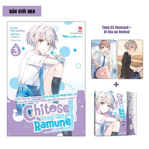 chitose trong chai ramune - tập 3 - bản giới hạn - tặng 1 bìa áo limited + 2 postcard