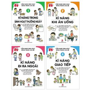 combo cẩm nang sinh hoạt bằng tranh cho bé: tập 1 + 2 + 3 + 4 (tái bản 2019) (bộ 4 tập)