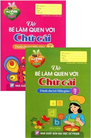 combo mai em vào lớp 1 - vở bé làm quen với chữ cái