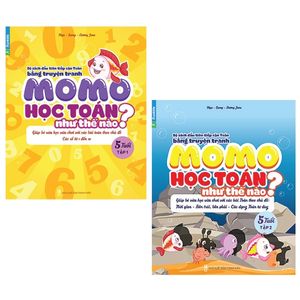 combo momo học toán như thế nào (5 tuổi) - tập 1 và 2  (bộ 2 tập)