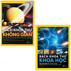 combo sách bách khoa thư không gian + bách khoa thư khoa học (bộ 2 cuốn)