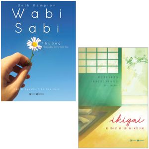 combo sách ikigai - đi tìm lý do thức dậy mỗi sáng + wabi sabi thương những điều không hoàn hảo (bộ 2 cuốn)