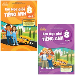 combo sách the langmaster - em học giỏi tiếng anh lớp 8 (bộ 2 tập)