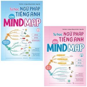 combo sách tự học ngữ pháp tiếng anh bằng mindmap (bộ 2 cuốn)