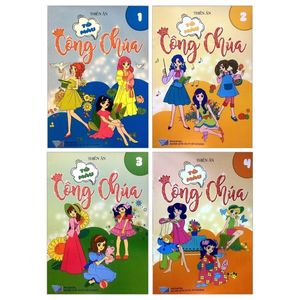 combo tô màu công chúa: tập 1 + 2 + 3 + 4 ( bộ 4 tập)