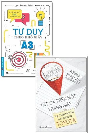 combo tư duy theo khổ giấy a3 & tất cả trên một trang giấy - kĩ thuật tóm tắt học được từ toyota (bộ 2 cuốn)