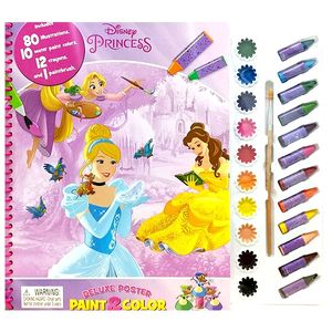 disney princess deluxe paint / crayon book