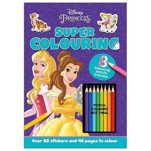 disney princess - mixed: super colouring (colouring time xtra disney)