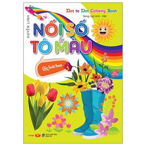 dot to dot coloring book - nối số & tô màu - các loài hoa