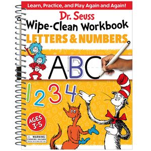 dr. seuss wipe-clean workbook: letters and numbers: activity workbook for ages 3-5