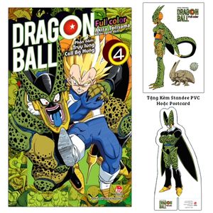 dragon ball full color - phần năm: truy lùng cell bọ hung - tập 4 - tặng kèm ngẫu nhiên 1 trong 2 mẫu standee hoặc postcard