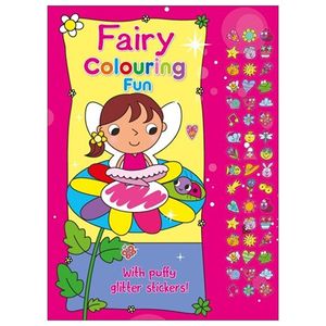 fairy colouring fun with puffy glitter stickers