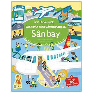 first sticker book - sách dán hình đầu đời cho bé - sân bay