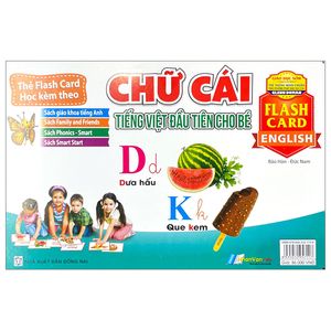 flash card tiếng anh - chữ cái tiếng việt đầu tiên cho bé (tái bản 2023)