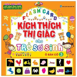 flashcard kích thích thị giác cho trẻ sơ sinh 3 ô bàn cờ