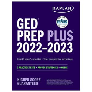 ged test prep plus 2022-2023: 2 practice tests + proven strategies + online (kaplan test prep)